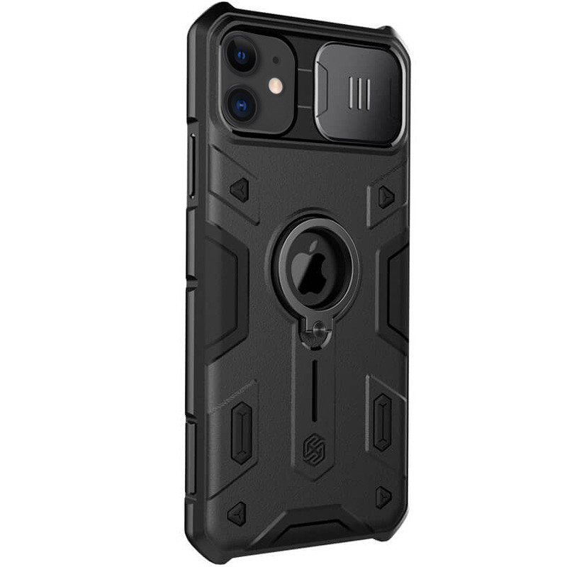 Фото TPU+PC чехол Nillkin CamShield Armor (шторка на камеру) для Apple iPhone 11 (6.1") (Черный) в магазине vchehle.ua