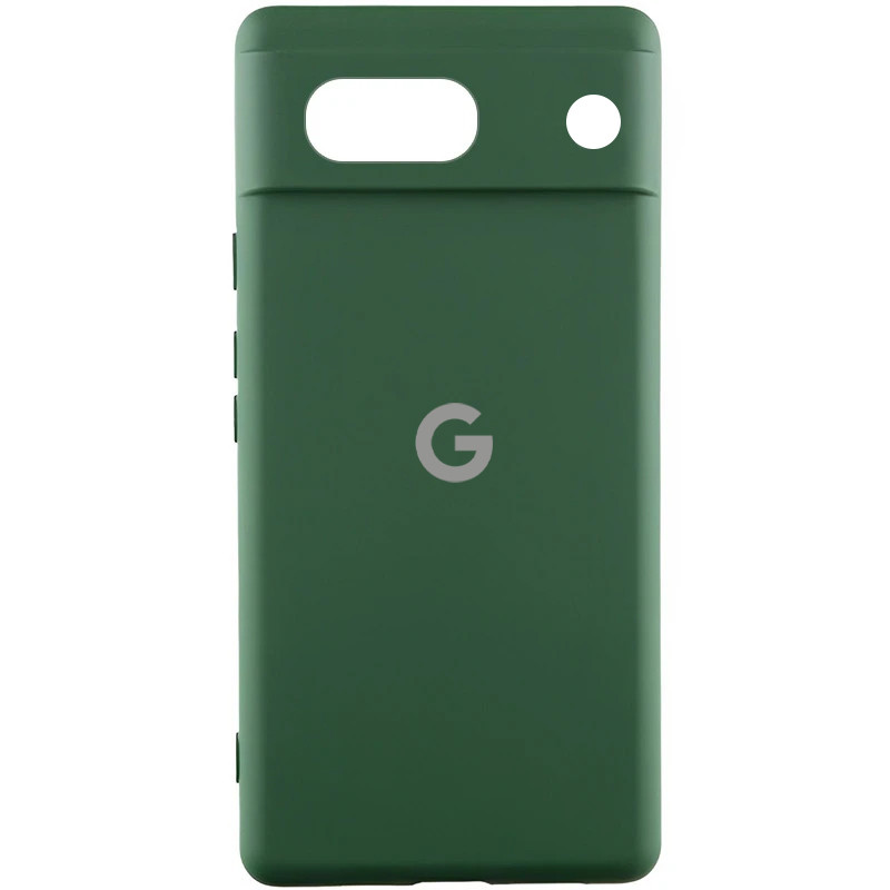 Чохол Silicone Cover Lakshmi Full Camera (AA) with logo на Google Pixel 9a (Зелений / Dark green)