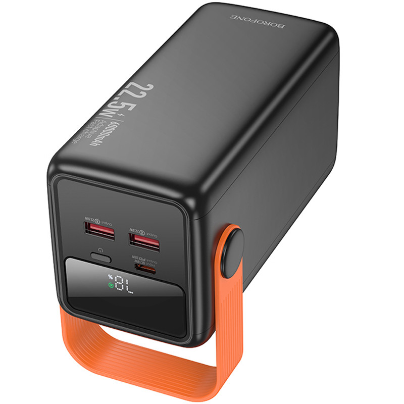 Портативний ЗП Power Bank Borofone BJ66B Magnifico 22.5W+PD20W 60000 mAh (Black) в магазині vchehle.ua