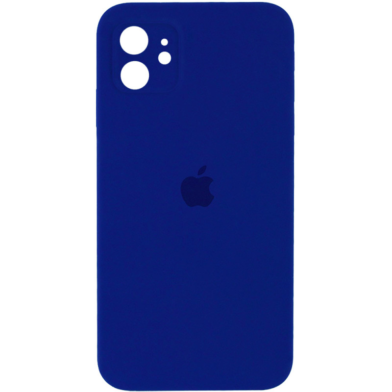 Чехол Silicone Case Square Full Camera Protective (AA) для Apple iPhone 11 (6.1") (Синий / Deep navy)