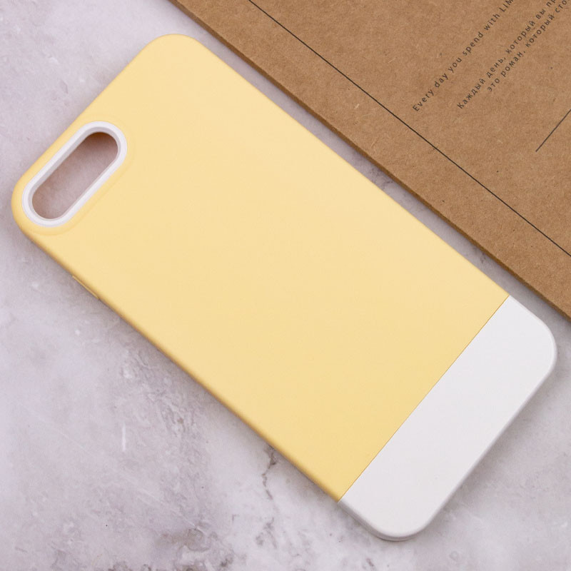 Чохол TPU+PC Bichromatic на Apple iPhone 7 plus / 8 plus (5.5") (Creamy-yellow / White) в магазині vchehle.ua