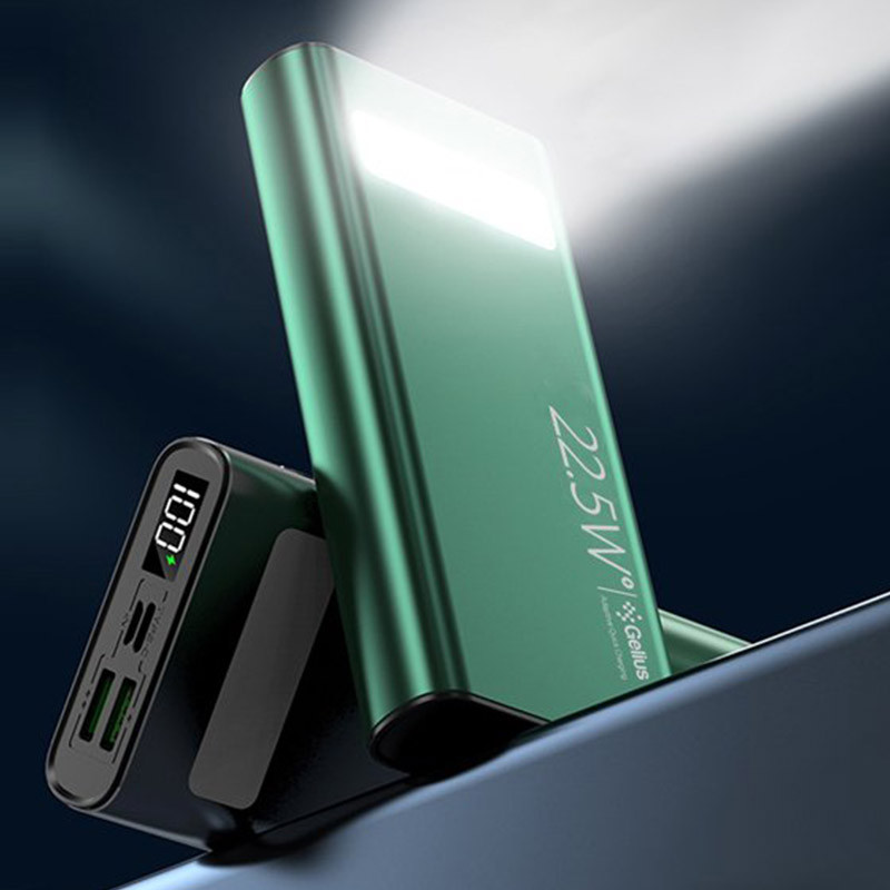 Купити Портативний ЗП Gelius Lightstone GP-PB300i QC+PD 22.5W 20000 mAh (Green) на vchehle.ua