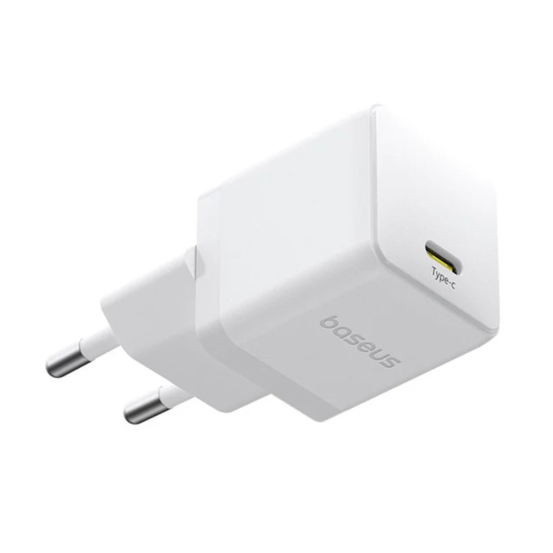 Фото СЗУ Baseus Palm Fast Charger 30W (1USB-C) + кабель Type-C to Type-C (P10111605113-01) (Moon White) на vchehle.ua