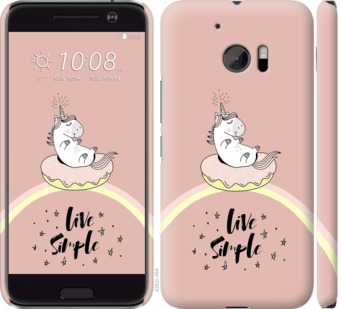 

Чехол Единорожка в пончике для HTC 10 719231