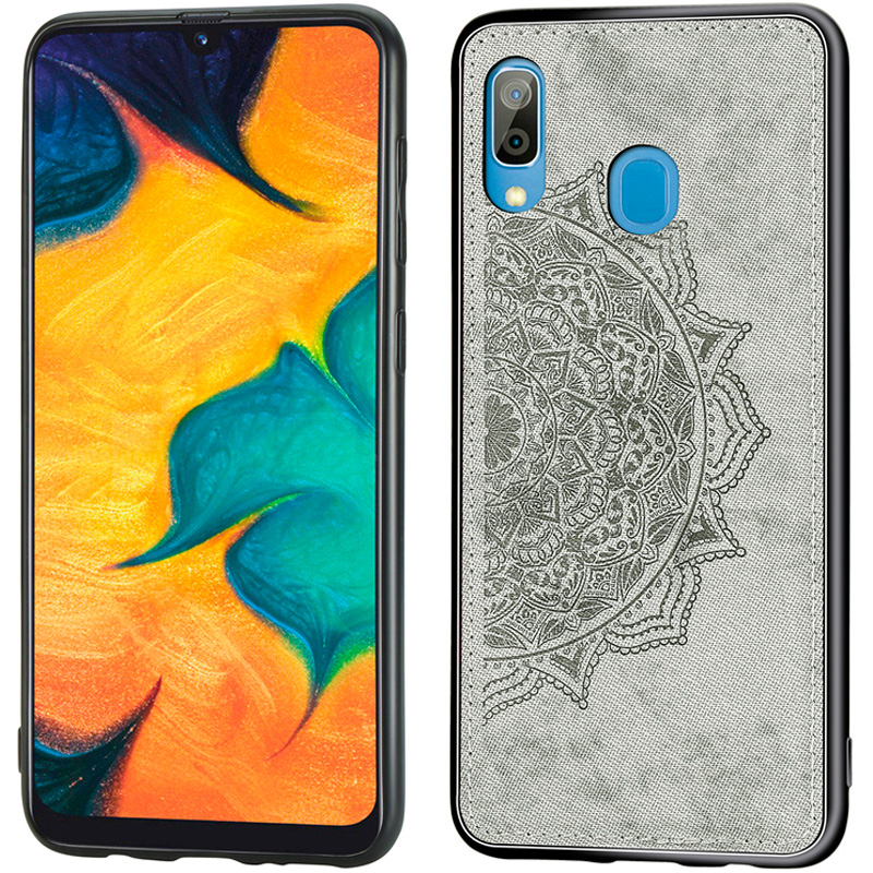

TPU+Textile чохол Mandala з 3D тисненням для Samsung Galaxy A30 (Сірий) 708917