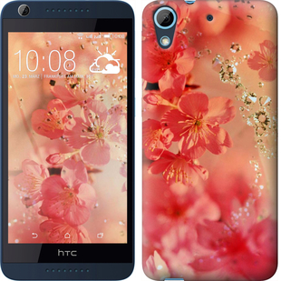 

Чехол Розовые цветы для HTC Desire 628 Dual Sim 323695