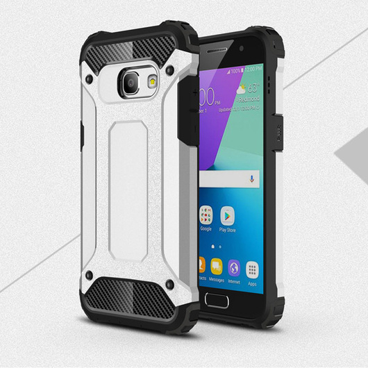 

Броньований протиударний TPU+PC чохол Immortal на Samsung Galaxy A7 (2017) A720 (Срібний) 58564