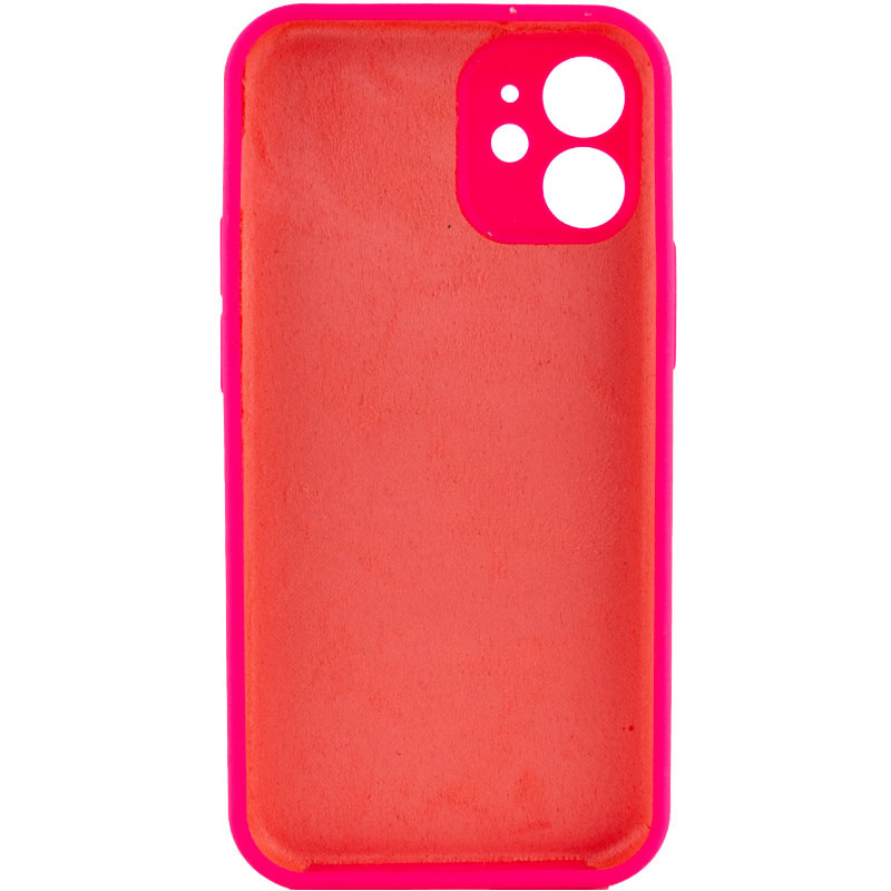 Фото Чехол Silicone Case Full Camera Protective (AA) NO LOGO для Apple iPhone 12 (6.1") (Розовый / Barbie pink) на vchehle.ua