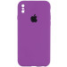 Чехол Silicone Case Square Full Camera Protective (AA) для Apple iPhone XS Max (6.5") (Фиолетовый / Grape)