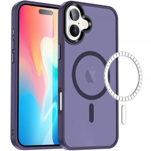 TPU+PC чехол Metal Buttons with Magnetic Safe Colorful для Apple iPhone 16 Plus (6.7")
