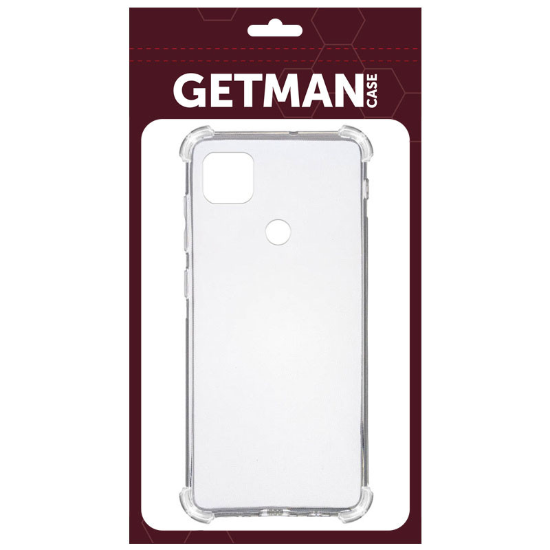 Фото TPU чохол GETMAN Ease logo посилені кути на Xiaomi Redmi 9C (Прозорий / Transparent) на vchehle.ua