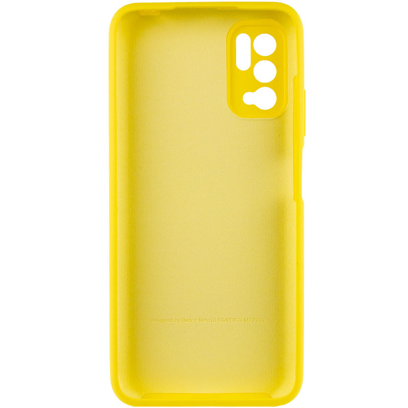 Фото Чехол Silicone Cover Full Camera (AA) для Xiaomi Redmi Note 10 5G / Poco M3 Pro (Желтый / Yellow) на vchehle.ua