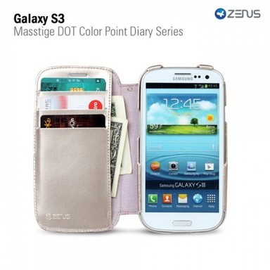 Купить Кожаный чехол Zenus Masstige Dot Color Point Diary Series для Samsung i9300 Galaxy S3 (Розовый) на vchehle.ua