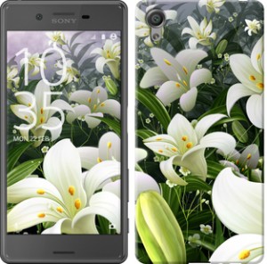 Чехол Белые лилии для Sony Xperia X F5122
