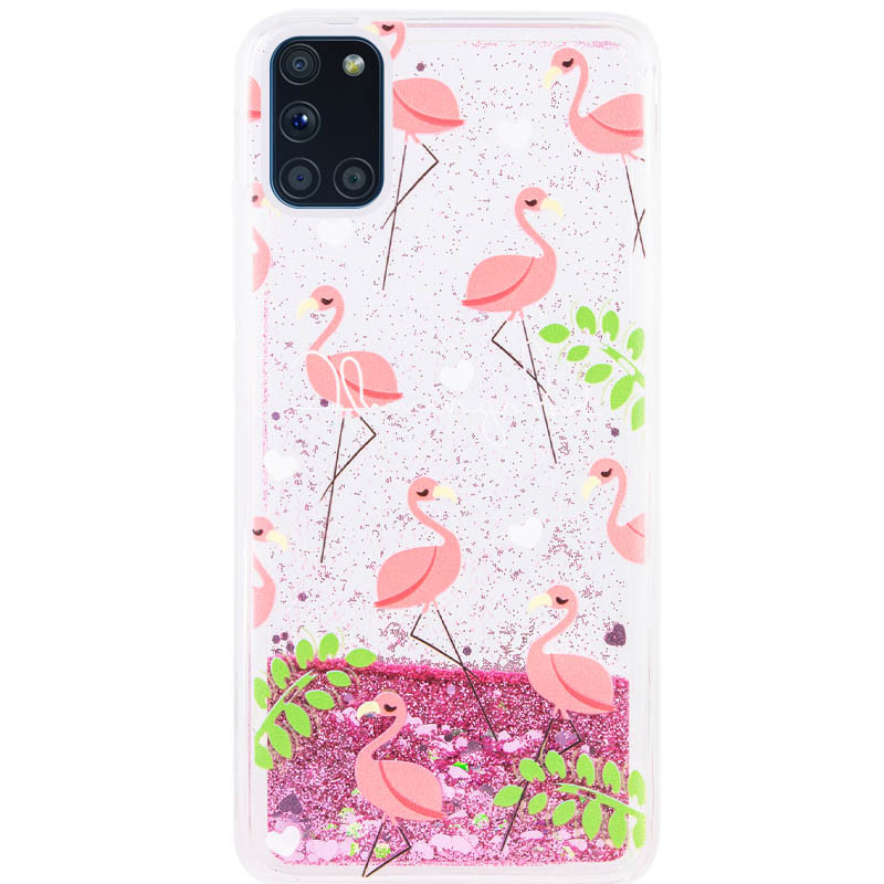 

TPU чехол с переливающимися блестками для Samsung Galaxy A31 (Фламинго) 906084