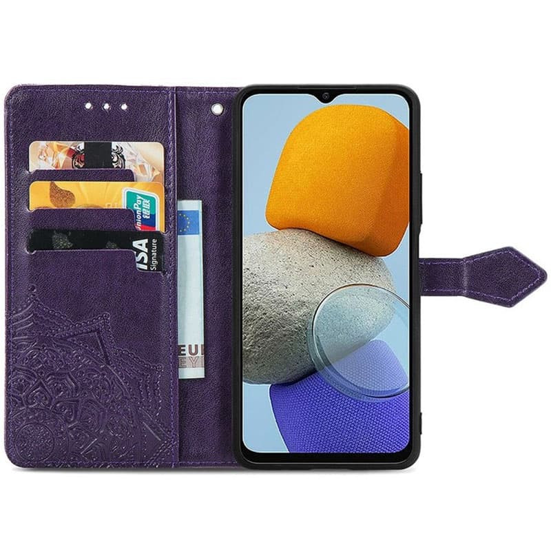 Фото Шкіряний чохол (книжка) Art Case з візитницею на Samsung Galaxy A24 4G (Фиолетовый) в маназині vchehle.ua