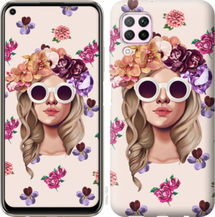 

Чохол Дівчина з квітами v2 на Huawei Nova 6SE 879136