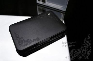 Кожаный чехол SGP Gariz (текстур.чёрный) для Galaxy Tab