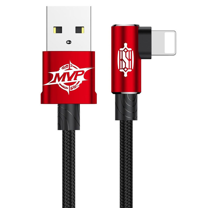 Дата кабель Baseus MVP Elbow Lightning Cable 2.4A (1m) (CALMVP) (Red)