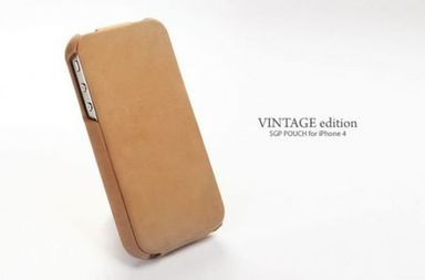 Кожаный чехол SGP Vintage  для Iphone 4
