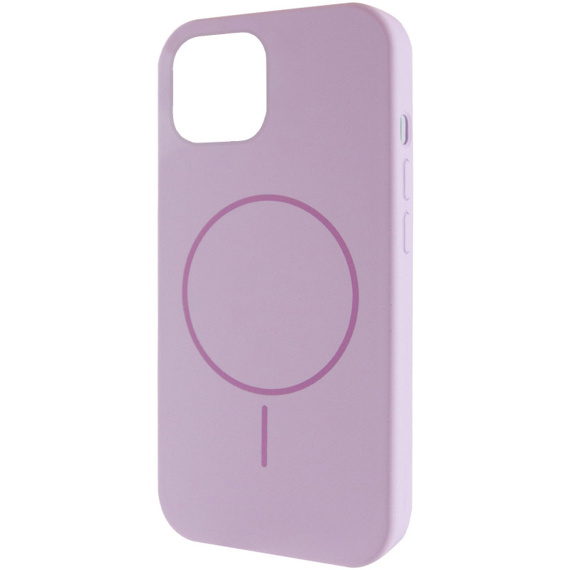 Чехол Silicone Case Full Protective (AA) NO LOGO with Magnetic Safe для Apple iPhone 11 (6.1") (Сиреневый / Lilac)