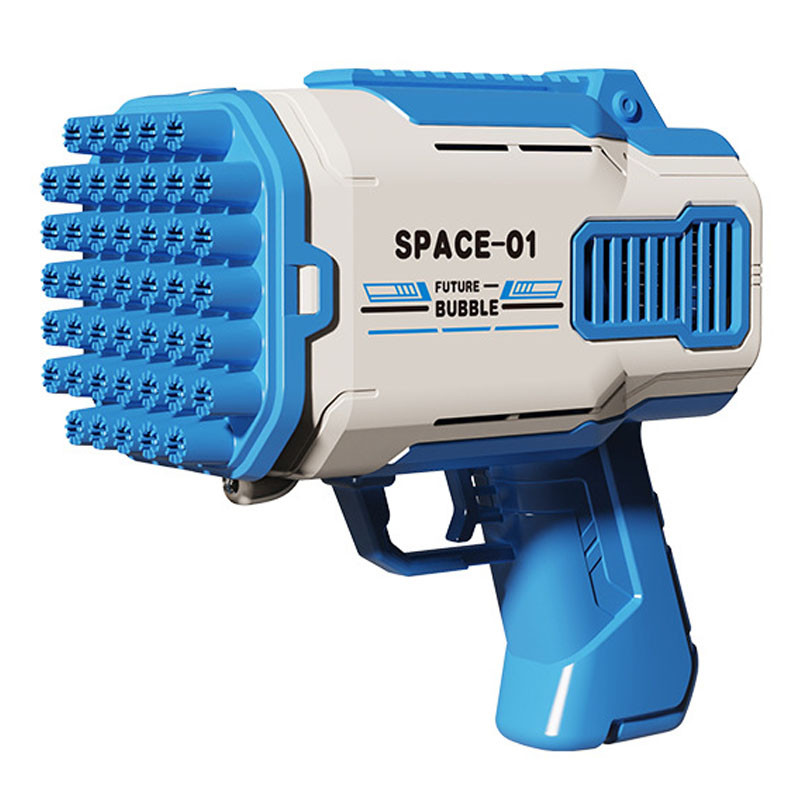 Пістолет для мильних бульбашок Bubble Gun 698-20 з насадками на 32/45 отворів 50ml (Blue)