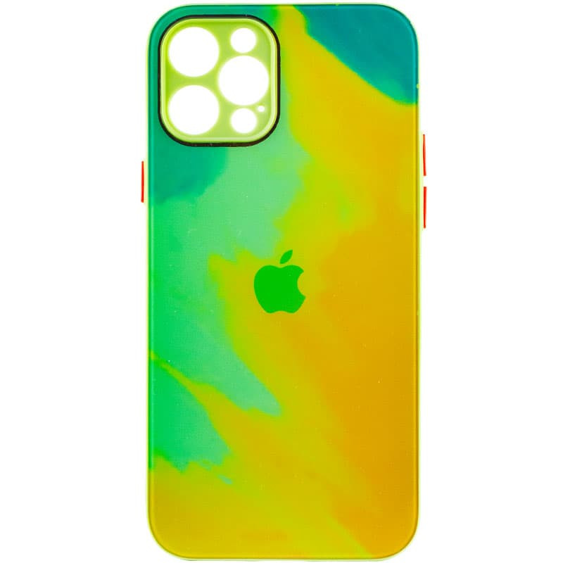 Чехол TPU+Glass Impasto abstract для Apple iPhone 12 Pro (6.1") (Yellow green)