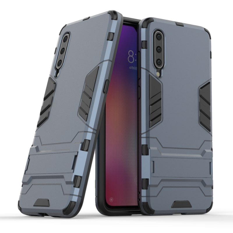 

Ударопрочный чехол-подставка Transformer для Samsung Galaxy M30 с мощной защитой корпуса (Серый / Metal slate) 707524