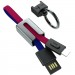 Фото Дата кабель Hoco U36 Mascot USB to Lightning (2.1A) (20см) (Красный / Синий) на vchehle.ua