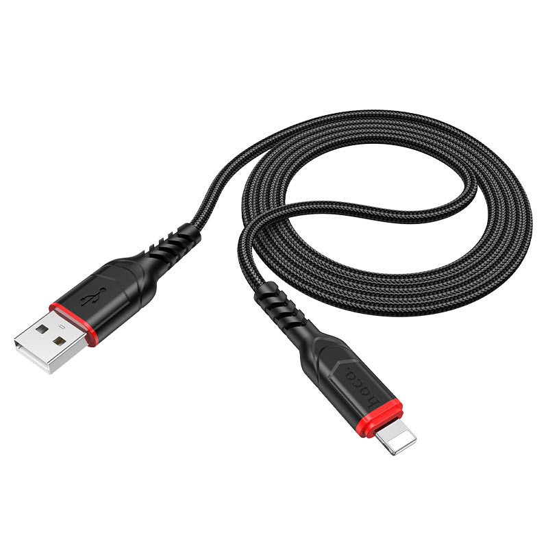 Фото Дата кабель Hoco X59 Victory USB to Lightning (1m) (Черный) в магазине vchehle.ua