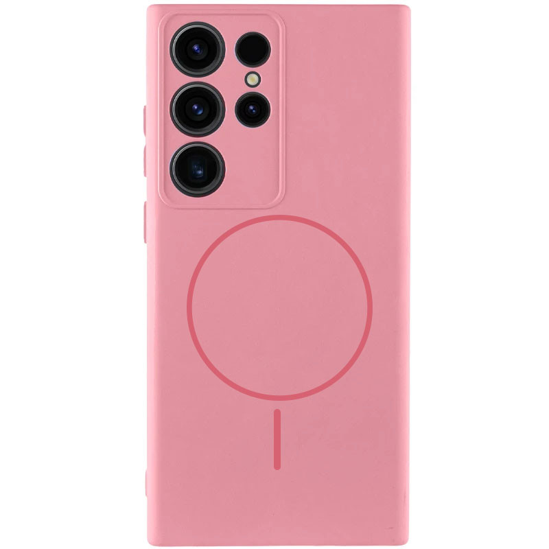 Чохол Silicone Cover Lakshmi Full Camera (AA) with MagFit на Samsung Galaxy S25 Ultra (Рожевий / Light pink)