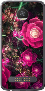 Чехол Абстрактные цветы 3 для Motorola Moto Z2 Play