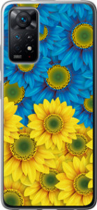 Чохол Жовто-блакитні квіти для Xiaomi Redmi Note 11S