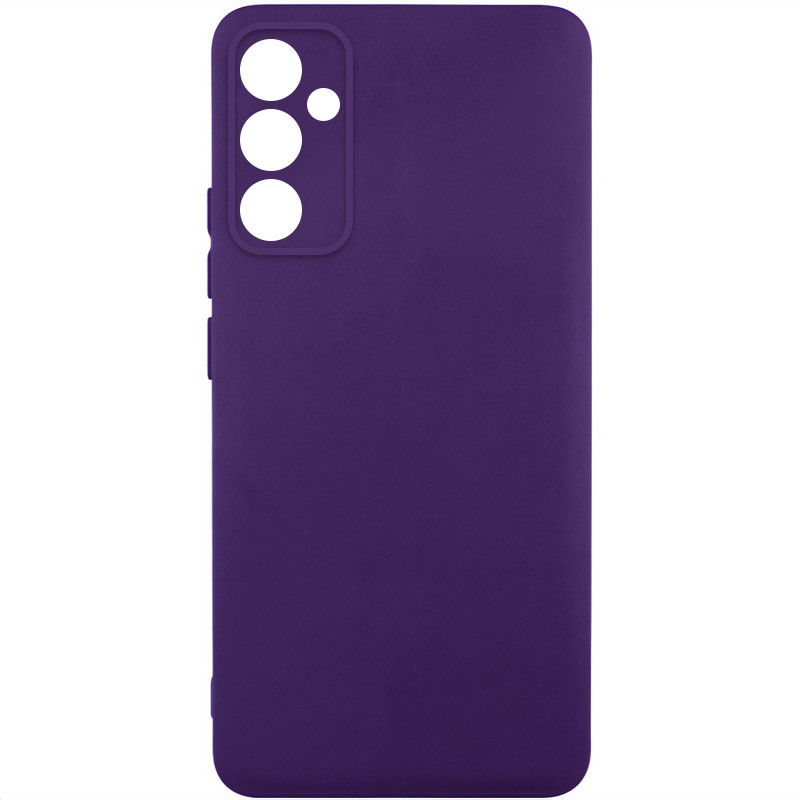 Чехол TPU GETMAN Liquid Silk Full Camera для Samsung Galaxy A36 5G (Темно фиолетовый / Dark Purple)