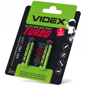 Батарейка VIDEX TURBO LR03 (AAA) blister 2