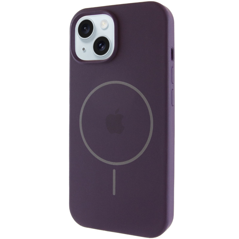 Чохол Silicone Case Full Protective (AA) with Magnetic Safe на Apple iPhone 14 Plus (6.7") (Фіолетовий / Elderberry)