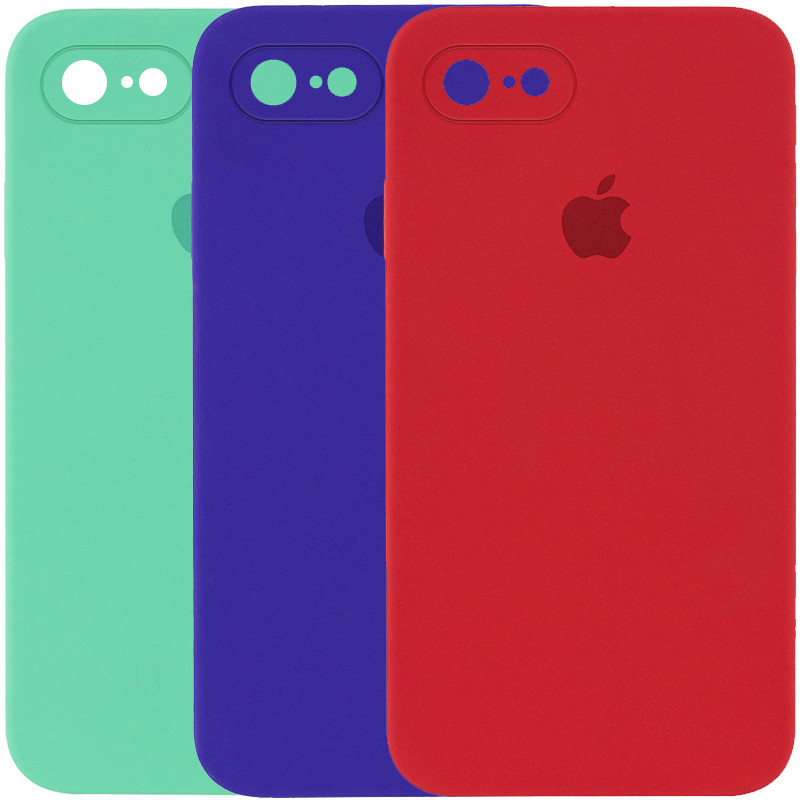 Чехол Silicone Case Square Full Camera Protective (AA) для Apple iPhone 7 / 8 / SE (2020) (4.7")