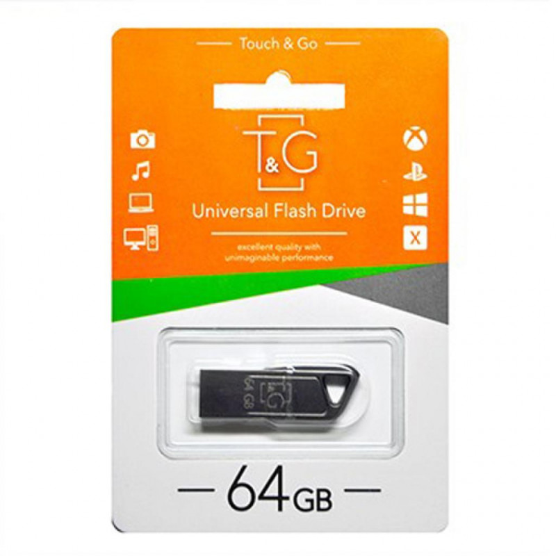 

Флеш-драйв USB Flash Drive T&G 114 Metal Series 64GB (Чорний) 1162897