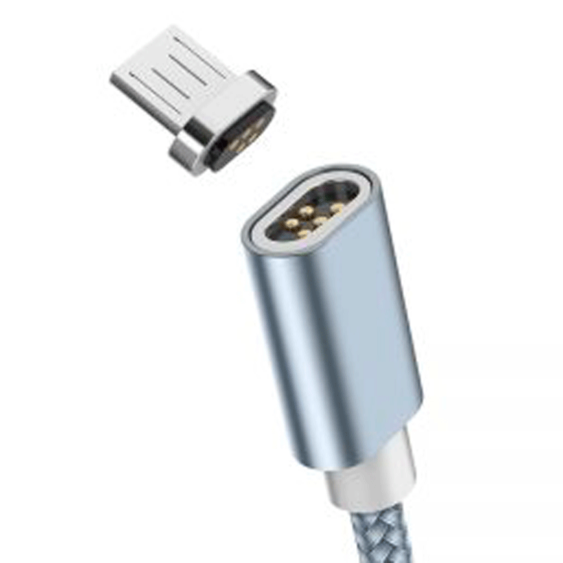 Дата кабель Hoco U40A Magnetic Adsorption USB to Micro USB (1m) (Серый) в магазине vchehle.ua