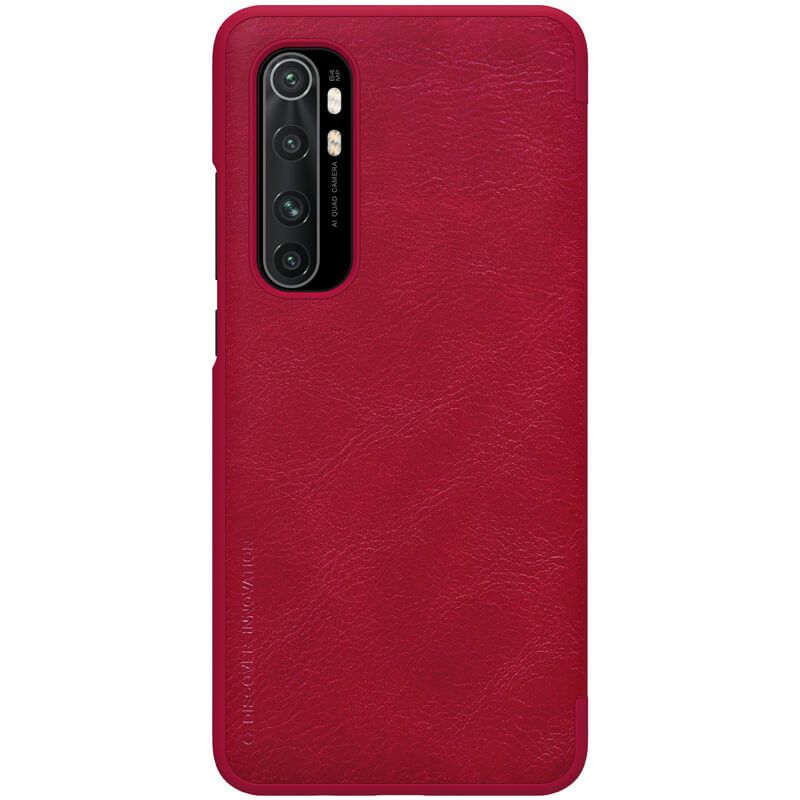Фото Шкіряний чохол (книжка) Nillkin Qin Series на Xiaomi Mi Note 10 Lite (Червоний) на vchehle.ua