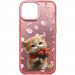 TPU+PC чохол TakiTaki Love magic glow для Apple iPhone 15 Pro (6.1") (Romantic kitten / Pink)