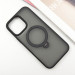 Фото TPU+PC чохол Metal Buttons with Magnetic Safe Colorful HQ Ring для Apple iPhone 14 / 13 (6.1") (Black) на vchehle.ua