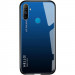 TPU+Glass чехол Gradient HELLO для Realme C3 (Синий / Черный)