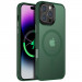 TPU+PC чехол Metal Buttons with  Magnetic Safe Colorful для Apple iPhone 16 Pro (6.3") (Зеленый / Dark Green)