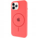Чехол Silicone Case Full Protective (AA) with Magnetic Safe для Apple iPhone 11 Pro Max (6.5") (Арбузный / Watermelon red)