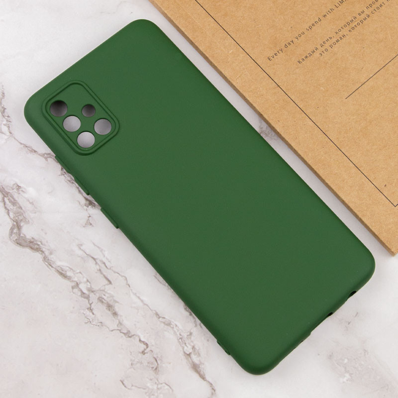 Чехол Silicone Cover Lakshmi Full Camera (A) для Samsung Galaxy A71 (Зеленый / Dark green) в магазине vchehle.ua