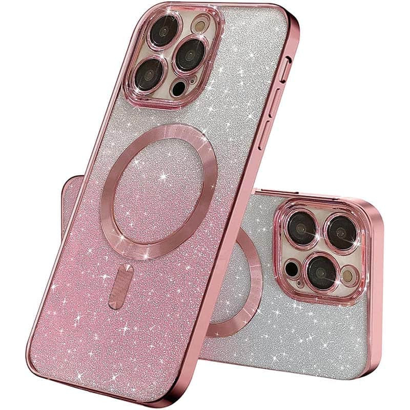 TPU чехол Delight case with Magnetic Safe с защитными линзами на камеру для Apple iPhone 13 Pro (6.1") (Розовый / Rose Gold)