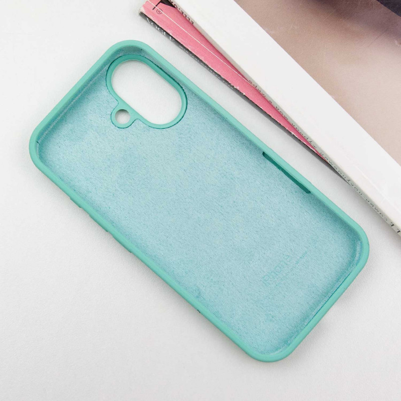 Фото Чехол Silicone Case Full Protective (AA) для Apple iPhone 16 Plus (6.7") (Бирюзовый / Marine Green) в магазине vchehle.ua