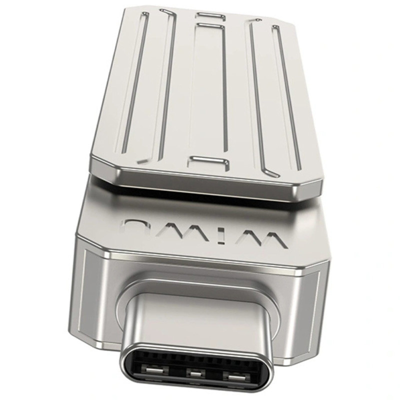 Фото Флеш-накопичувач Wiwu Wi-FD001 3in1 (USB-A/C/L) USB 3.0 — 32GB (Silver) в маназині vchehle.ua
