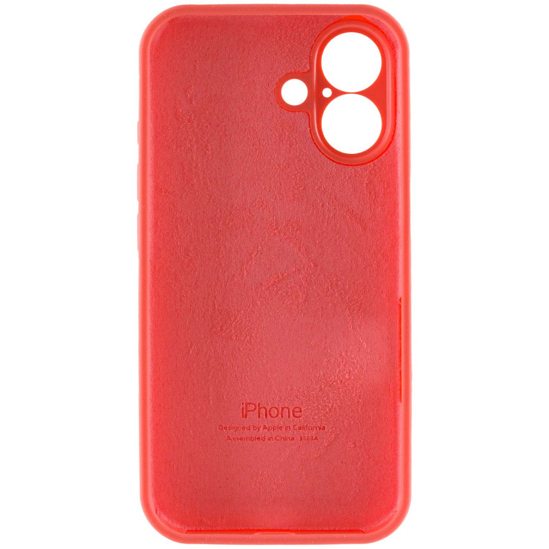 Заказать Чехол Silicone Case Full Camera Protective (AA) для Apple iPhone 16 (6.1") (Оранжевый / Pink citrus) на vchehle.ua